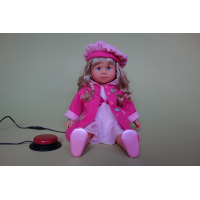 Anna pratende en zingende pop